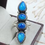 Paraiba Ethiopian Opal 925 Size US 9 Sterling Silver Ring (RS17-648)