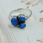 Paraiba Ethiopian Opal 925 Size US 8 Sterling Silver Ring (RS17-640)
