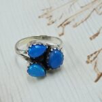 Paraiba Ethiopian Opal 925 Size US 8 Sterling Silver Ring (RS17-644)