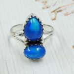 Paraiba Ethiopian Opal 925 Size US 8 Sterling Silver Ring (RS17-638)