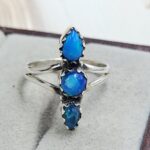Paraiba Ethiopian Opal 925 Size US 10 Sterling Silver Ring (RS17-668)