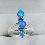 Paraiba Ethiopian Opal 925 Size US 6 Sterling Silver Ring (RS17-617)