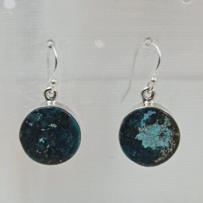 Tibetan Turquoise 1.25" 925 Sterling Silver Earring (REXT58-63)