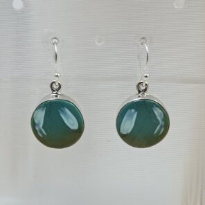 Tibetan Turquoise 1.25" 925 Sterling Silver Earring (REXT58-65)