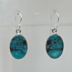 Tibetan Turquoise 1.25" 925 Sterling Silver Earring (REXT58-67)