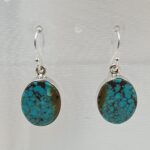 Tibetan Turquoise 1.25" 925 Sterling Silver Earring (REXT58-68)