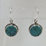 Tibetan Turquoise 1.25" 925 Sterling Silver Earring (REXT58-72)