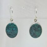 Tibetan Turquoise 1.25" 925 Sterling Silver Earring (REXT58-78)