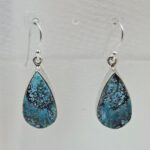 Tibetan Turquoise 1.25" 925 Sterling Silver Earring (REXT58-79)