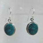 Tibetan Turquoise 1.25" 925 Sterling Silver Earring (REXT58-80)