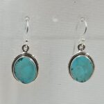 Tibetan Turquoise 1.25" 925 Sterling Silver Earring (REXT58-86)