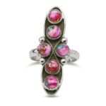Pink Dahlia Southwest Silver Ring