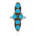Kingman Turquoise Sterling Silver Southwest Ring