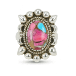Cotton Candy Turquoise 925 Sterling Silver Ring (REXT145-1)