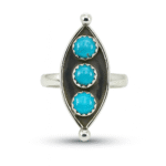 Genuine Turquoise Silver Ring