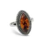 Amber marquise ring