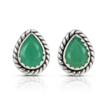Emerald 925 Silver Stud Earring
