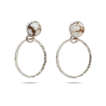 Wild Horse Jasper 925 Sterling Silver Hoop Earrings (REXT137-4)