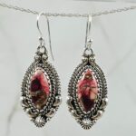 Red Rose Dahlia 1.25" 925 Sterling Silver Earing (REXT141-4)