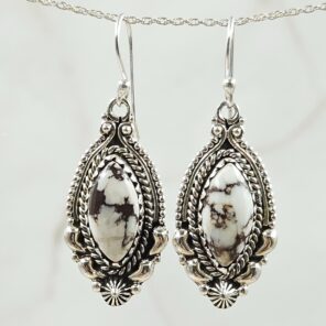 Wild Horse Jasper 1.25" 925 Sterling Silver Earing (REXT141-3)