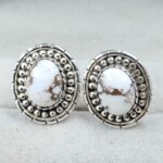 Wild Horse Jasper 925 Sterling Silver Stud Earing (REXT141-26)