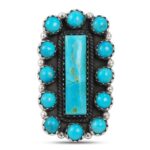 Mohave Turquoise Bar Cluster Ring