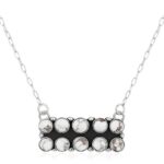 Wild Horse Jasper 18" 925 Cluster Sterling Silver Necklace (REXT138-36)