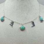Kingman Turquoise Southwest Charm Necklace (RS78-107)