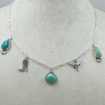 Kingman Turquoise Southwest Charm Necklace (RS78-116)