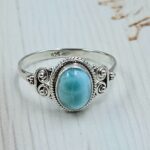 Larimar 925 Sterling Silver Ring (REXT21-176)