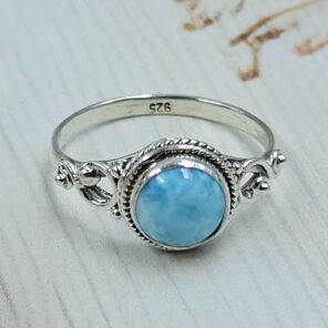 Larimar 925 Sterling Silver Ring (REXT21-178)