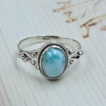Larimar 925 Sterling Silver Ring (REXT21-175)