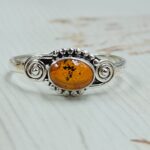 Amber 925 Sterling Silver Ring (REXT21-169)