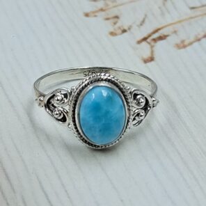 Larimar 925 Sterling Silver Ring (REXT21-172)