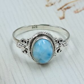 Larimar 925 Sterling Silver Ring (REXT21-173)