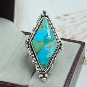 Mohave Turquoise 925 Sterling Silver Ring (RS49-134)