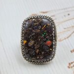 Boulder Opal Size US 8 925 Sterling Silver Ring (RS49-127)