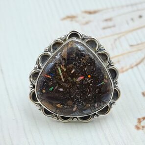 Boulder Opal Size US 7 925 Sterling Silver Ring (RS49-119)