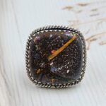 Boulder Opal Size US 10 925 Sterling Silver Ring (RS49-125)