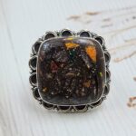 Boulder Opal Size US 9 925 Sterling Silver Ring (RS49-120)