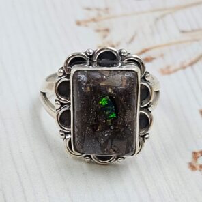 Boulder Opal Size US 7 925 Sterling Silver Ring (RS49-123)