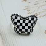 Checkerboard 925 Sterling Silver Ring (RS52-271)