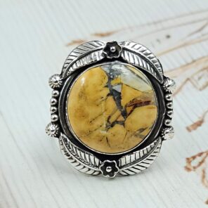 Maligano Jasper Size US 9 925 Sterling Silver Ring (RS23-94)