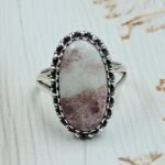 Cinnabar Size US 8 925 Sterling Silver Ring (RS23-151)