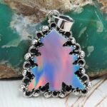 Aurora Opal Christmas Tree 1.5" 925 Sterling Silver Pendant (REXT77-19)