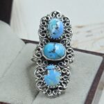 Golden Hills Turquoise Size US 7 925 Sterling Silver Ring (REXT23-150)