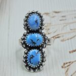 Golden Hills Turquoise Size US 7 925 Sterling Silver Ring (REXT23-149)