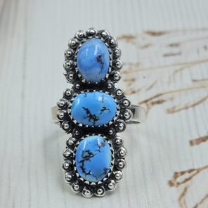 Golden Hills Turquoise Size US 7 925 Sterling Silver Ring (REXT23-149)