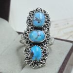 Golden Hills Turquoise Size US 10 925 Sterling Silver Ring (REXT23-169)
