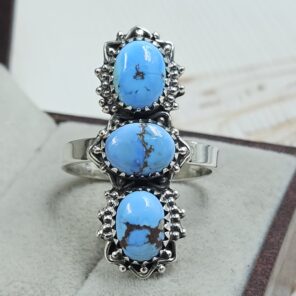 Golden Hills Turquoise Size US 10 925 Sterling Silver Ring (REXT23-168)